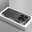 For vivo X200 Pro AG Frosted Electroplating Acrylic Phone Case(Black) - 1