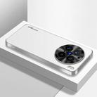 For vivo X200 Pro AG Frosted Electroplating Acrylic Phone Case(Silver White) - 1