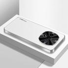For vivo Y300 AG Frosted Electroplating Acrylic Phone Case(Silver White) - 1