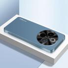 For vivo Y300 Pro AG Frosted Electroplating Acrylic Phone Case(Navy Blue) - 1