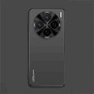 For vivo X200s AG Frosted Electroplating Acrylic Phone Case(Black) - 1