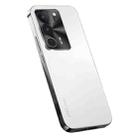 For vivo V29 AG Frosted Electroplating Acrylic Phone Case(Silver White) - 1