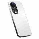 For vivo V40 AG Frosted Electroplating Acrylic Phone Case(Silver White) - 1