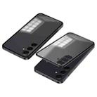 For Samsung Galaxy A55 5G Snap Buckle Metal Frame Frosted Phone Case(Black) - 1