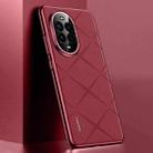 For Huawei nova 13 Pro Plain Leather PC Phone Case(Wine Red) - 1