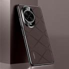 For Huawei nova 14 Plain Leather PC Phone Case(Brown) - 1