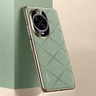 For Huawei nova 14 Pro Plain Leather PC Phone Case(Green) - 1