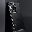 For Huawei nova 14 Ultra Plain Leather PC Phone Case(Black) - 1