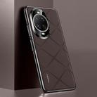 For Huawei nova 14 Ultra Plain Leather PC Phone Case(Brown) - 1