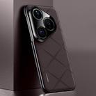 For Huawei Pura 80 5G Plain Leather PC Phone Case(Brown) - 1