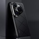 For Huawei Pura 80 Pro Ultra 5G Plain Leather PC Phone Case(Black) - 1