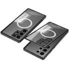 For Samsung Galaxy S24 5G Snap Buckle Metal Frame Frosted MagSafe Phone Case(Black) - 1