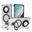 For Huawei Mate 60 Grating Holder Shockproof Phone Case(Transparent) - 1