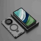 For Huawei Mate 60 Pro Grating Holder Shockproof Phone Case(Transparent Black) - 2