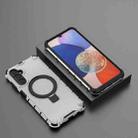 For Samsung Galaxy A14 4G Grating Holder Shockproof Phone Case(Transparent) - 2