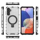 For Samsung Galaxy A14 4G Grating Holder Shockproof Phone Case(Transparent) - 3