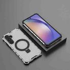 For Samsung Galaxy A35 5G Grating Holder Shockproof Phone Case(Transparent) - 2