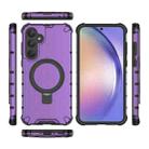 For Samsung Galaxy A35 5G Grating Holder Shockproof Phone Case(Purple) - 3