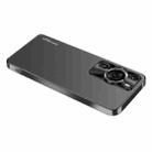 For Huawei P60 Pro AG Frosted Electroplating Acrylic Phone Case(Black) - 1