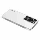 For Huawei P60 AG Frosted Electroplating Acrylic Phone Case(Silver White) - 1