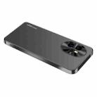 For Honor 100 Pro AG Frosted Electroplating Acrylic Phone Case(Black) - 1