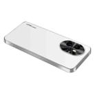 For Honor 100 Pro AG Frosted Electroplating Acrylic Phone Case(Silver White) - 1