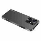 For Honor 100 AG Frosted Electroplating Acrylic Phone Case(Black) - 1