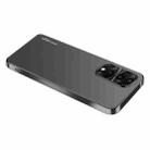 For Honor 70 Pro AG Frosted Electroplating Acrylic Phone Case(Black) - 1