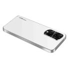 For Honor 70 Pro AG Frosted Electroplating Acrylic Phone Case(Silver White) - 1