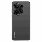 For Honor 400 Global 156.5mm AG Frosted Electroplating Acrylic Phone Case(Black) - 1