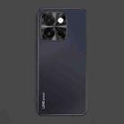 For OnePlus 13T AG Frosted Electroplating Acrylic Phone Case(Black) - 1
