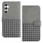 For Samsung Galaxy S24+ 5G Woven Embossed RFID Blocking Leather Phone Case(Grey) - 1
