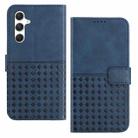 For Samsung Galaxy S24 5G Woven Embossed RFID Blocking Leather Phone Case(Blue) - 1