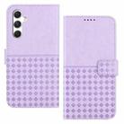 For Samsung Galaxy S24 5G Woven Embossed RFID Blocking Leather Phone Case(Purple) - 1