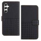 For Samsung Galaxy S24 5G Woven Embossed RFID Blocking Leather Phone Case(Black) - 1