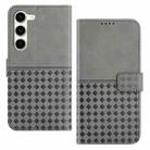 For Samsung Galaxy S23+ 5G Woven Embossed RFID Blocking Leather Phone Case(Grey) - 1