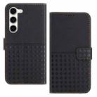 For Samsung Galaxy S23+ 5G Woven Embossed RFID Blocking Leather Phone Case(Black) - 1