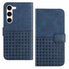 For Samsung Galaxy S23 5G Woven Embossed RFID Blocking Leather Phone Case(Blue) - 1