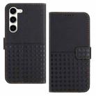 For Samsung Galaxy S23 5G Woven Embossed RFID Blocking Leather Phone Case(Black) - 1
