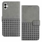 For Samsung Galaxy A05 Woven Embossed RFID Blocking Leather Phone Case(Grey) - 1