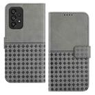 For Samsung Galaxy A53 Woven Embossed RFID Blocking Leather Phone Case(Grey) - 1