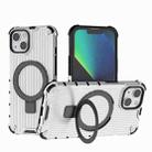For iPhone 13 Grating Holder Shockproof Phone Case(Transparent) - 1