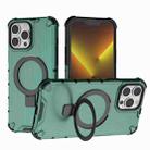 For iPhone 13 Pro Max Grating Holder Shockproof Phone Case(Green) - 1