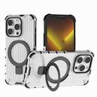 For iPhone 14 Pro Grating Holder Shockproof Phone Case(Transparent) - 1