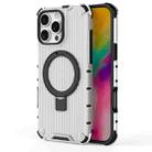 For iPhone 16 Pro Max Grating Holder Shockproof Phone Case(Transparent) - 1