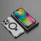 For iPhone 16 Pro Max Grating Holder Shockproof Phone Case(Transparent) - 2