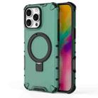 For iPhone 16 Pro Max Grating Holder Shockproof Phone Case(Green) - 1