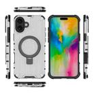 For iPhone 16 Plus Grating Holder Shockproof Phone Case(Transparent) - 3