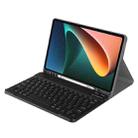 For Xiaomi Pad 5 / Pad 5 Pro 11 inch Round Cap Bluetooth Keyboard Tablet Leather Case with Pen Slot(Black) - 1