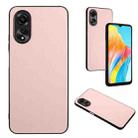 For OPPO A38 4G/A18 4G Global R20 Leather Pattern Phone Single Case(Pink) - 1